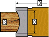 Shortened Half Round Cutters (Radius=1/4")