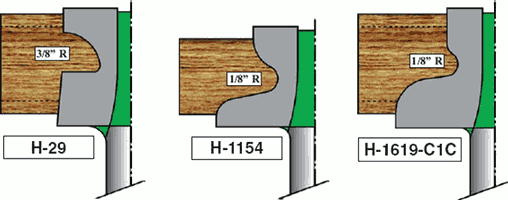 Edge Detail Router Shaper Bits