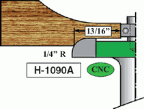 Partial Raised Panel Shaper Bit
