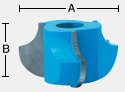 1/2" Bore Cove & Quarter Round Shaper Cutter