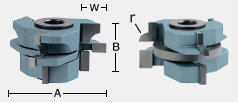 Quarter Round Stile & Rail Shaper Cutters