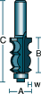 Face Moulding Bit Dimensions