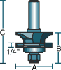 Reversible Stile & Rail Bit Dimensions