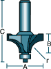 Round Edge Bit Dimensions