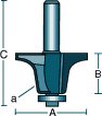 Ogee Bowl Bit Dimensions