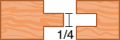 Straight T&G, 1/4" Tongue