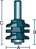 One-Piece Stile & Rail Bit Dimensions